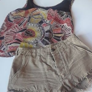 Free People Standoff Cutoff frayed shorts